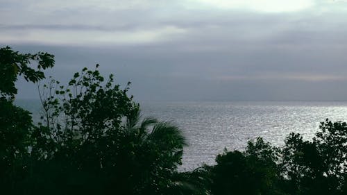 Sea View on Cloudy Day