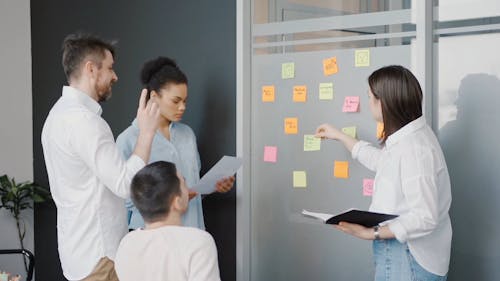 Colleagues having a Meeting