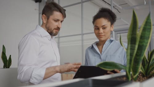 A Man and a Woman having a Discussion