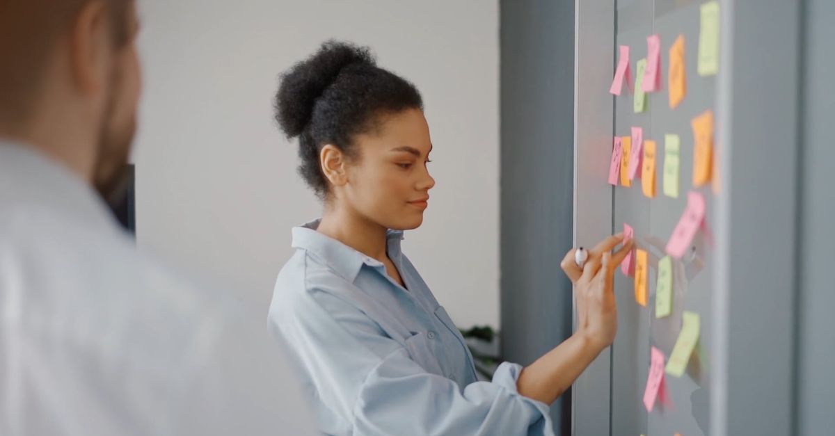 Post It Problem Woman Writing On Post It Note Free Stock Video Footage, Royalty-Free 4K ...