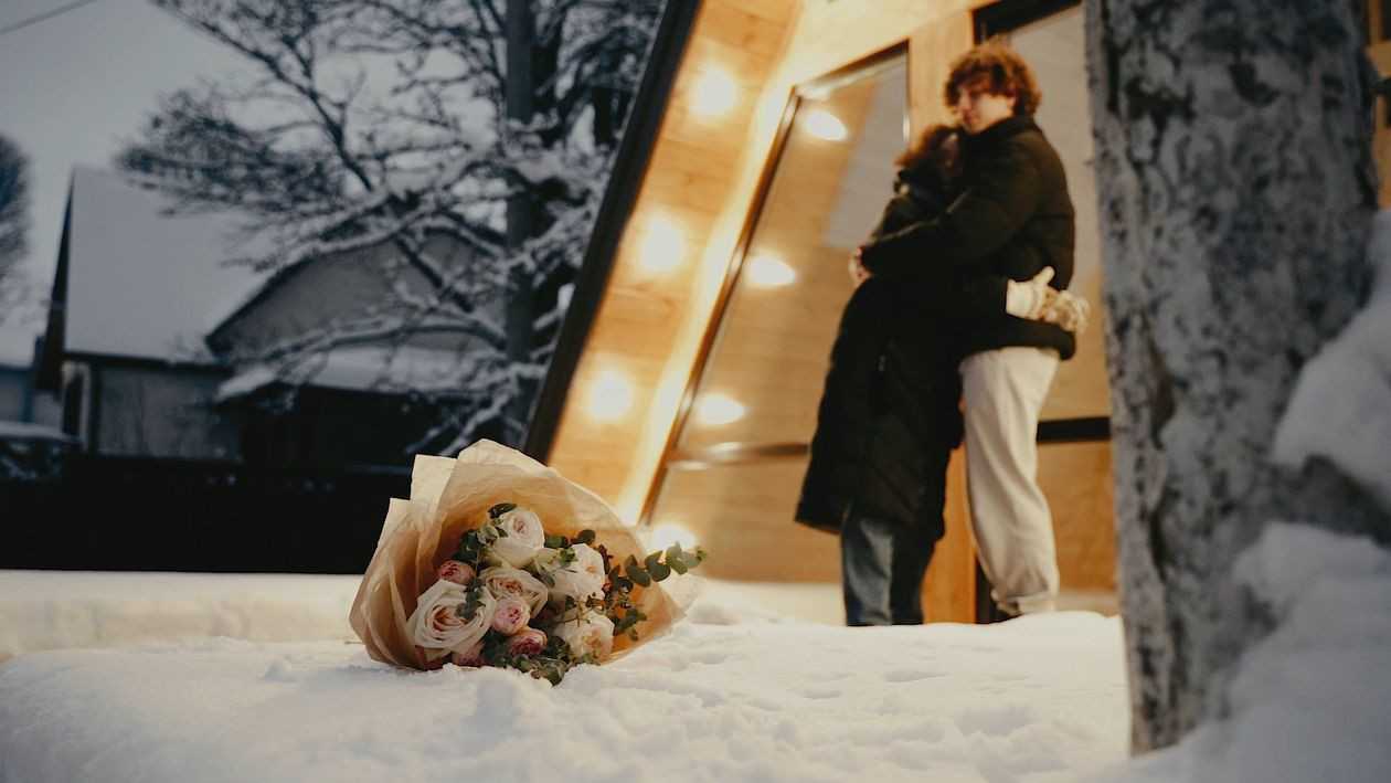 Couple Hugging Outside During Winter Free Stock Video Footage, Royalty ...