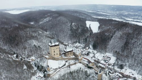 Aerial Footage of a Castle