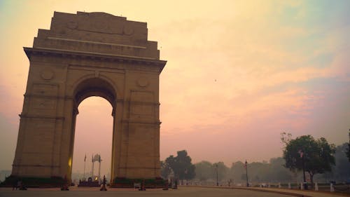 India Gate on a Hazy Day