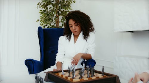 Woman Playing Chess