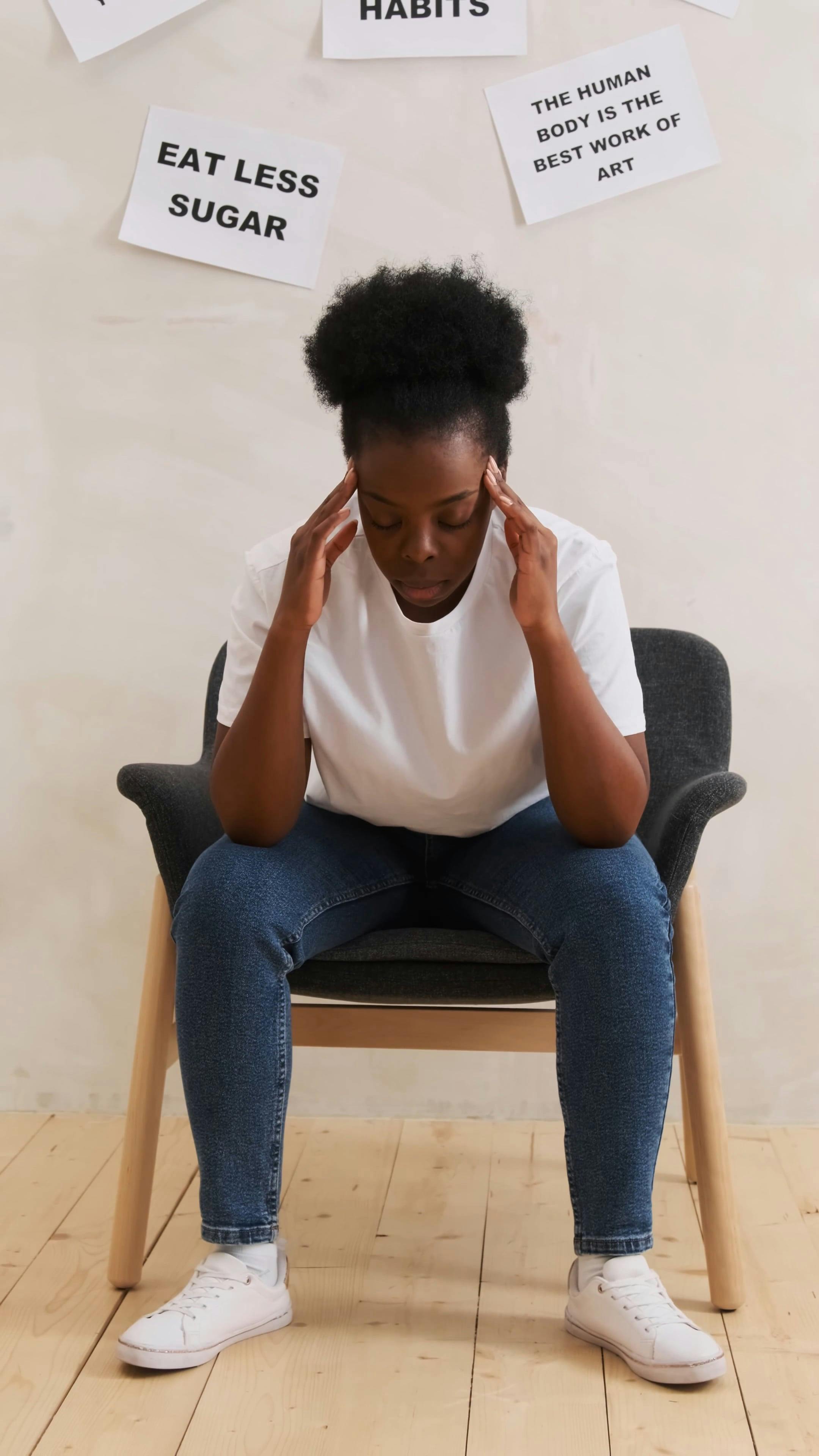 Woman Sitting on the Floor · Free Stock Video