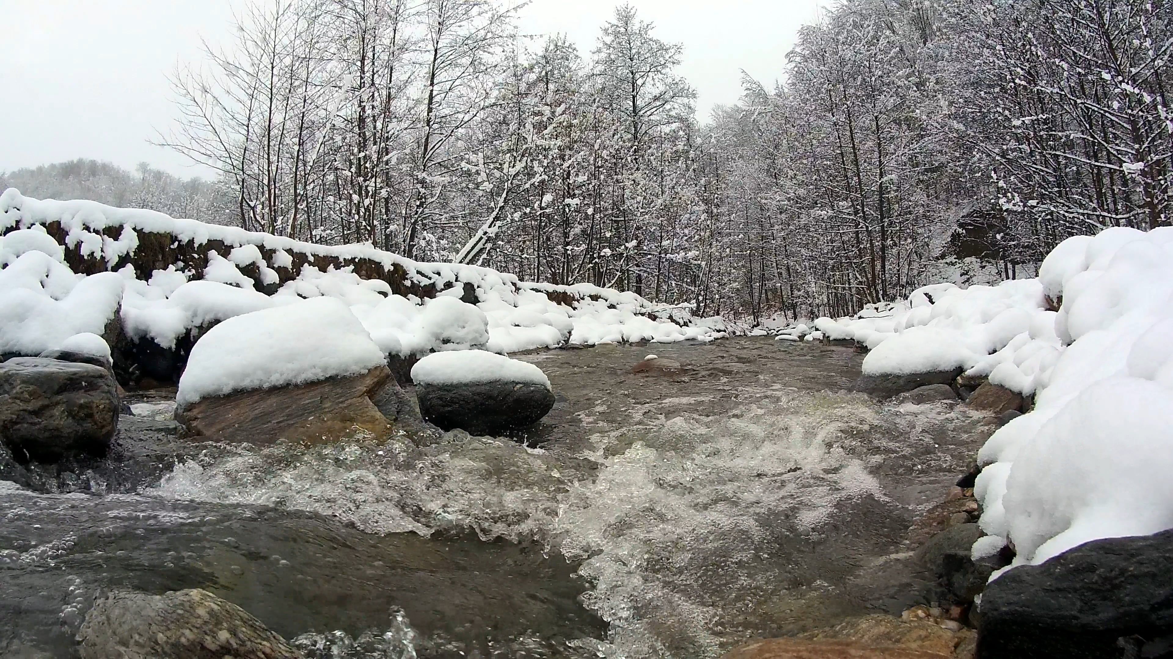 An Icy River Flowing In Cold Weather Free Stock Video Footage, Royalty ...