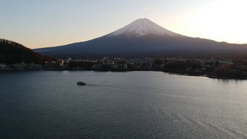 A Drone Footage of Mount Fuji