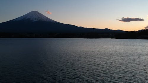 A Drone Footage of Mount Fuji