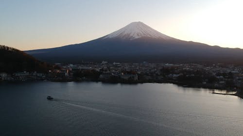 A Drone Footage of Mount Fuji
