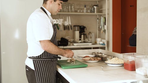 A Chef Preparing the Ingredients