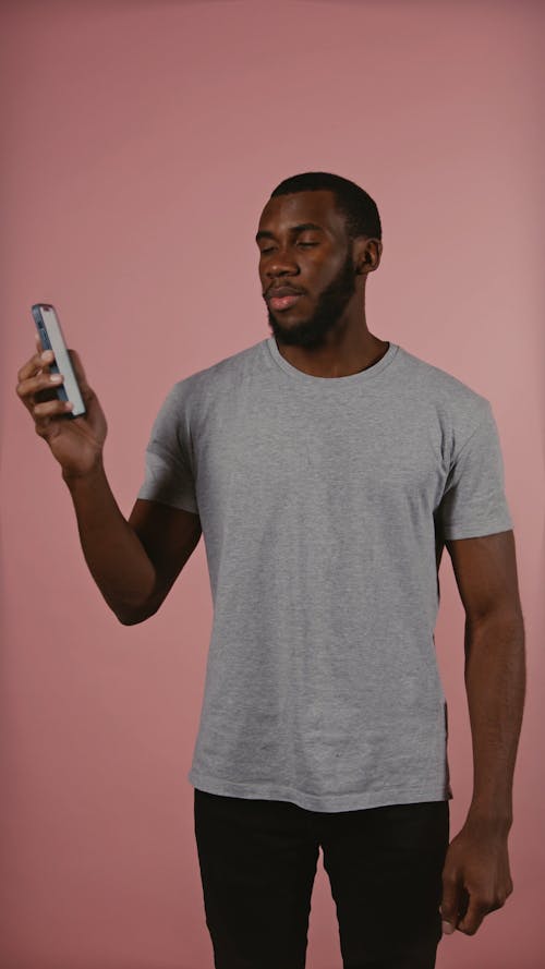 A Man Advertising a Smartphone