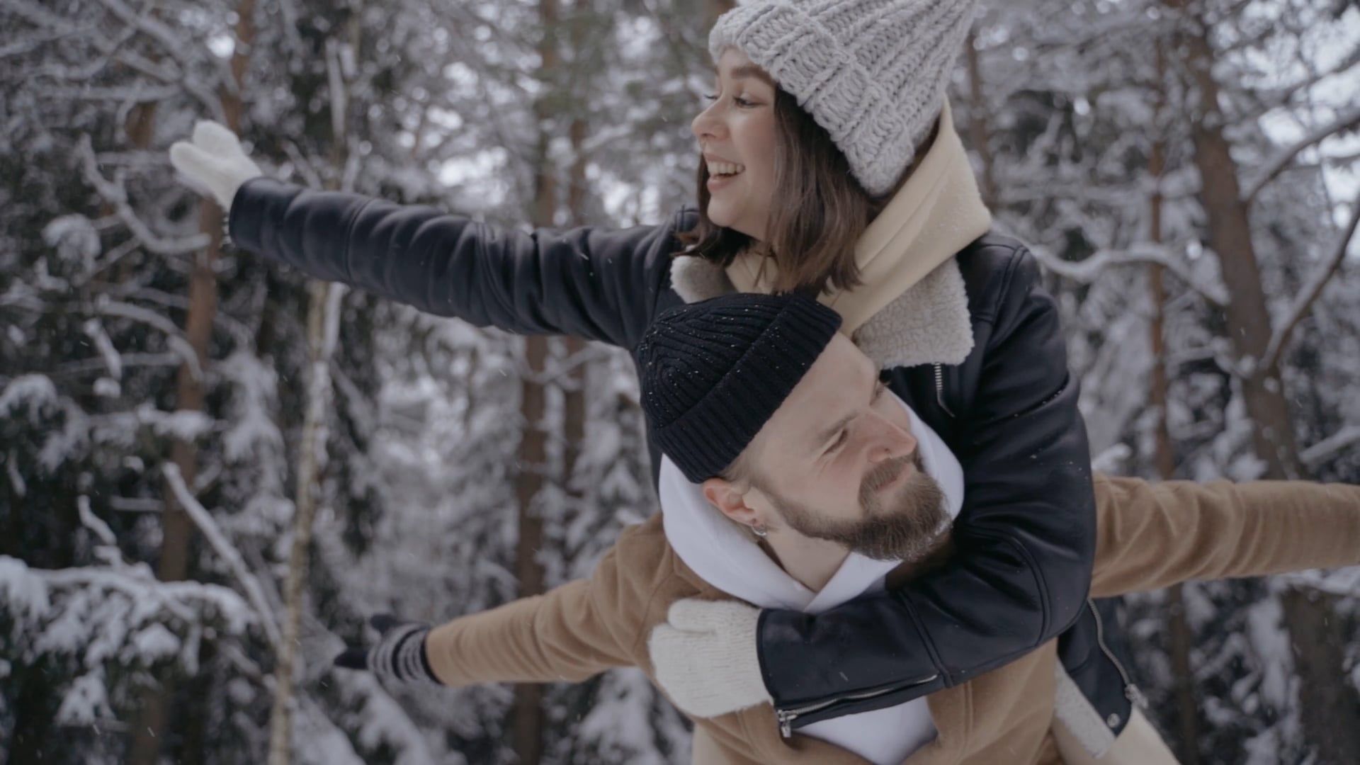 Couple Enjoying in the Snow Free Stock Video Footage, Royalty-Free 4K ...