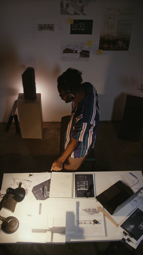 A Man Dancing While Listening to Music