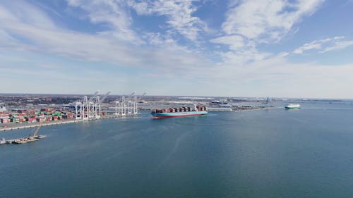 Drone Footage of a Cargo Ship