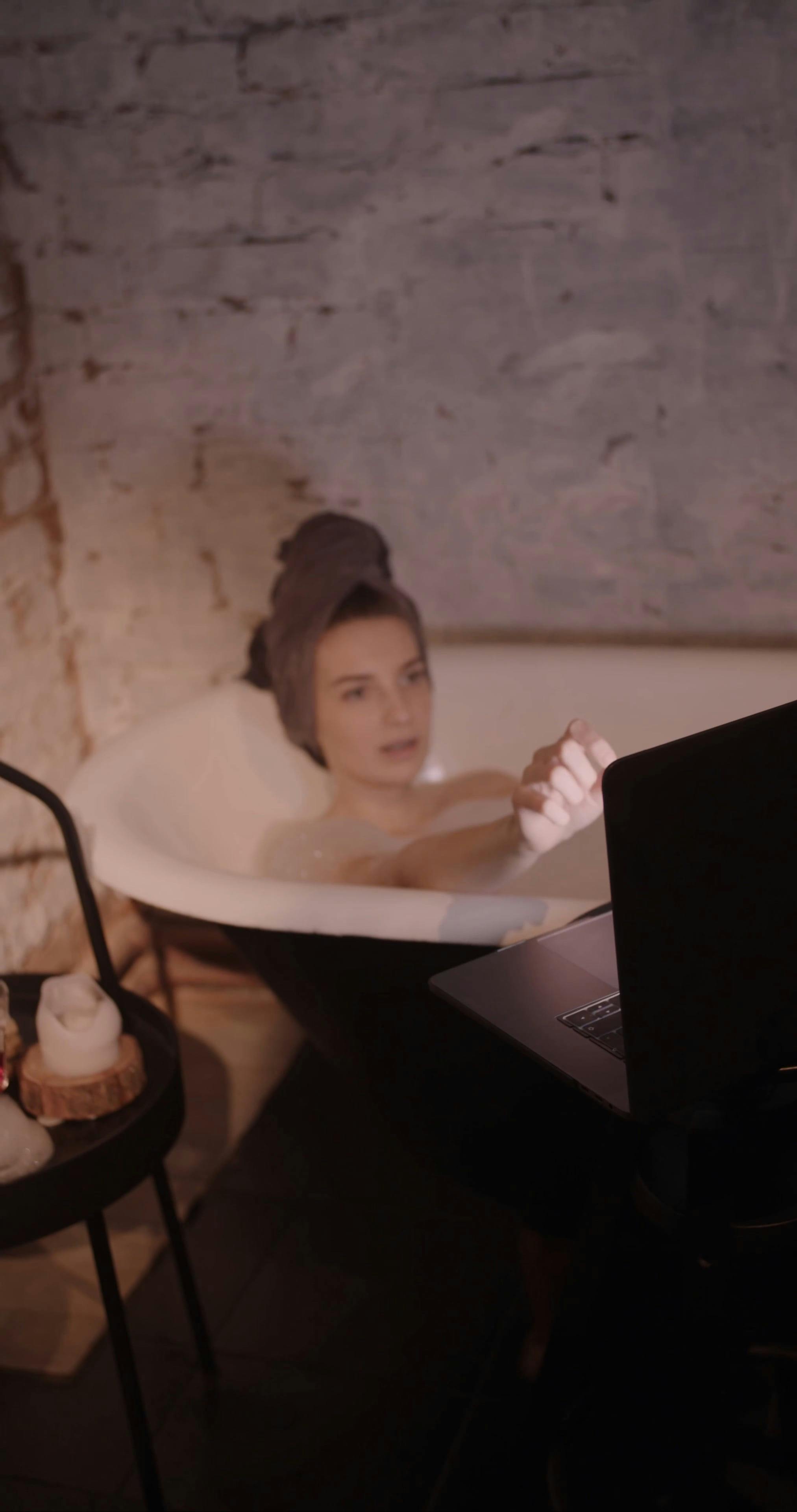 Laptop On The Bath Videos, Download The BEST Free 4k Stock Video Footage & Laptop On The Bath HD