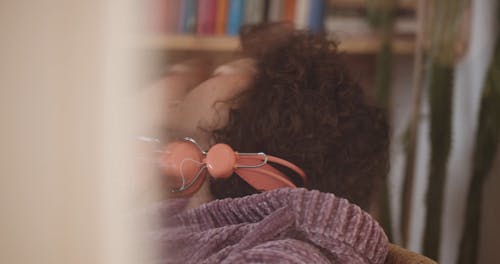 Woman Sleeping Wearing Headphones