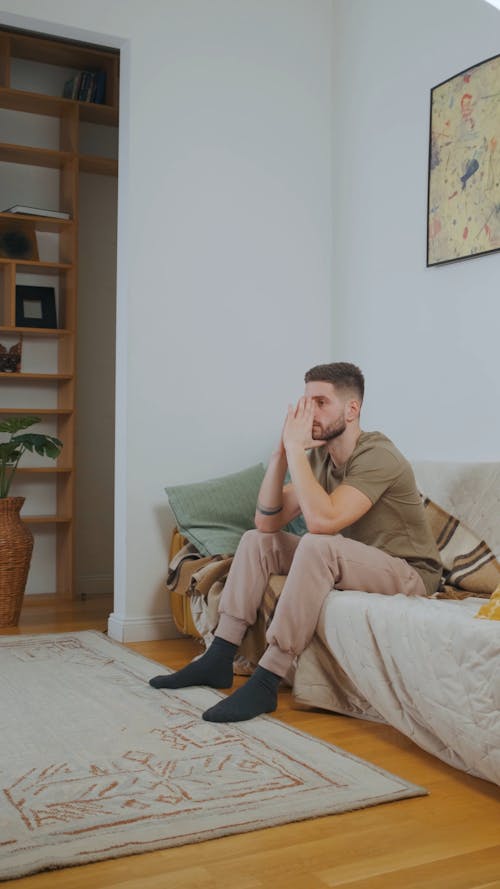 Man Giving Dog to Sad Friend