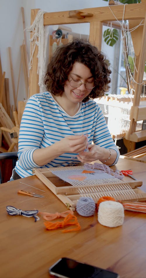 Woman Crafting Fabric 