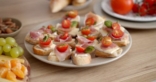 Close up of a Delicious Appetizers on a Plate