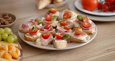 close up of a delicious appetizers on a plate