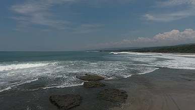 aerial shot of the ocean