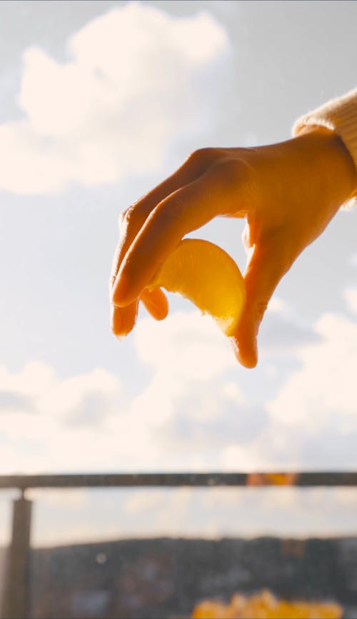 Squeezing a Slice of Fruit