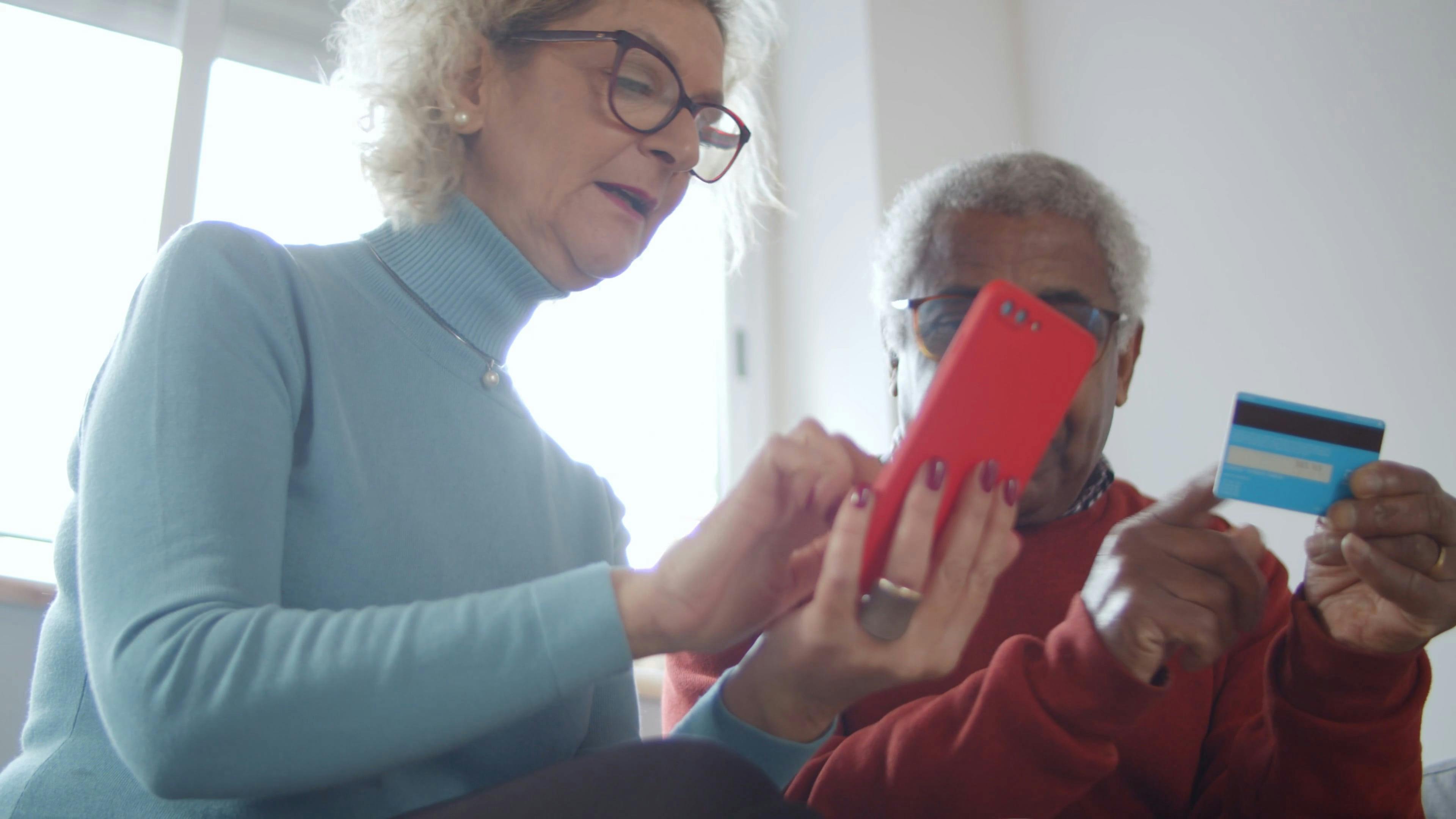 Elderly Couple Doing Online Shopping · Free Stock Video