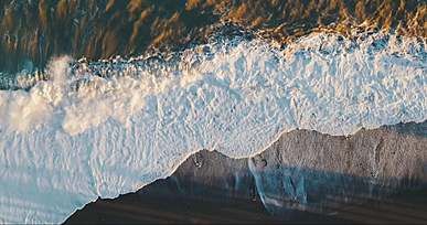 high angle view of the water waves