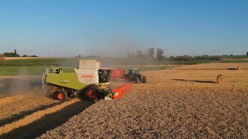 A Tractor Harvesting