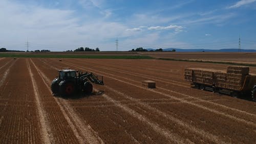 A Drone Footage of An Open Field