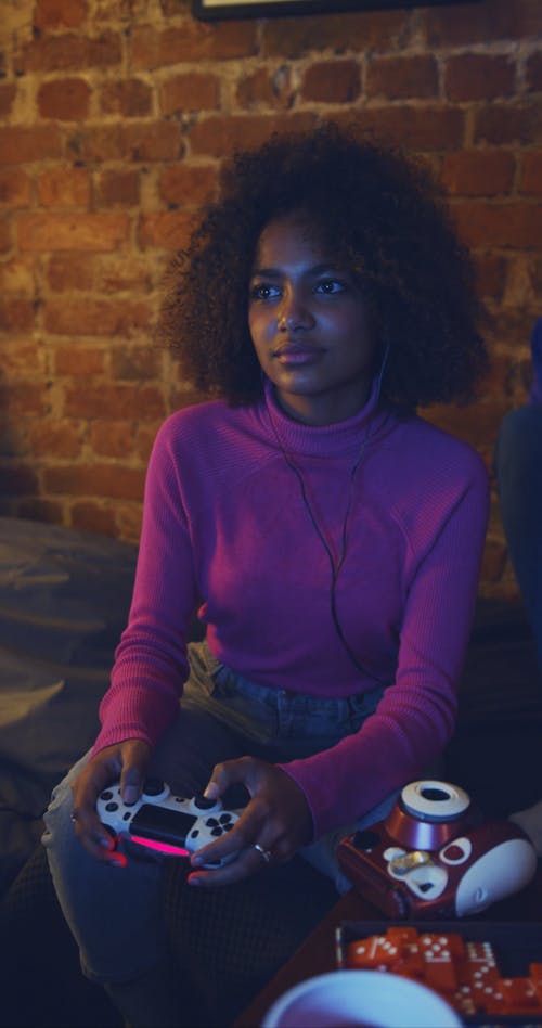 Woman Playing Video Games 