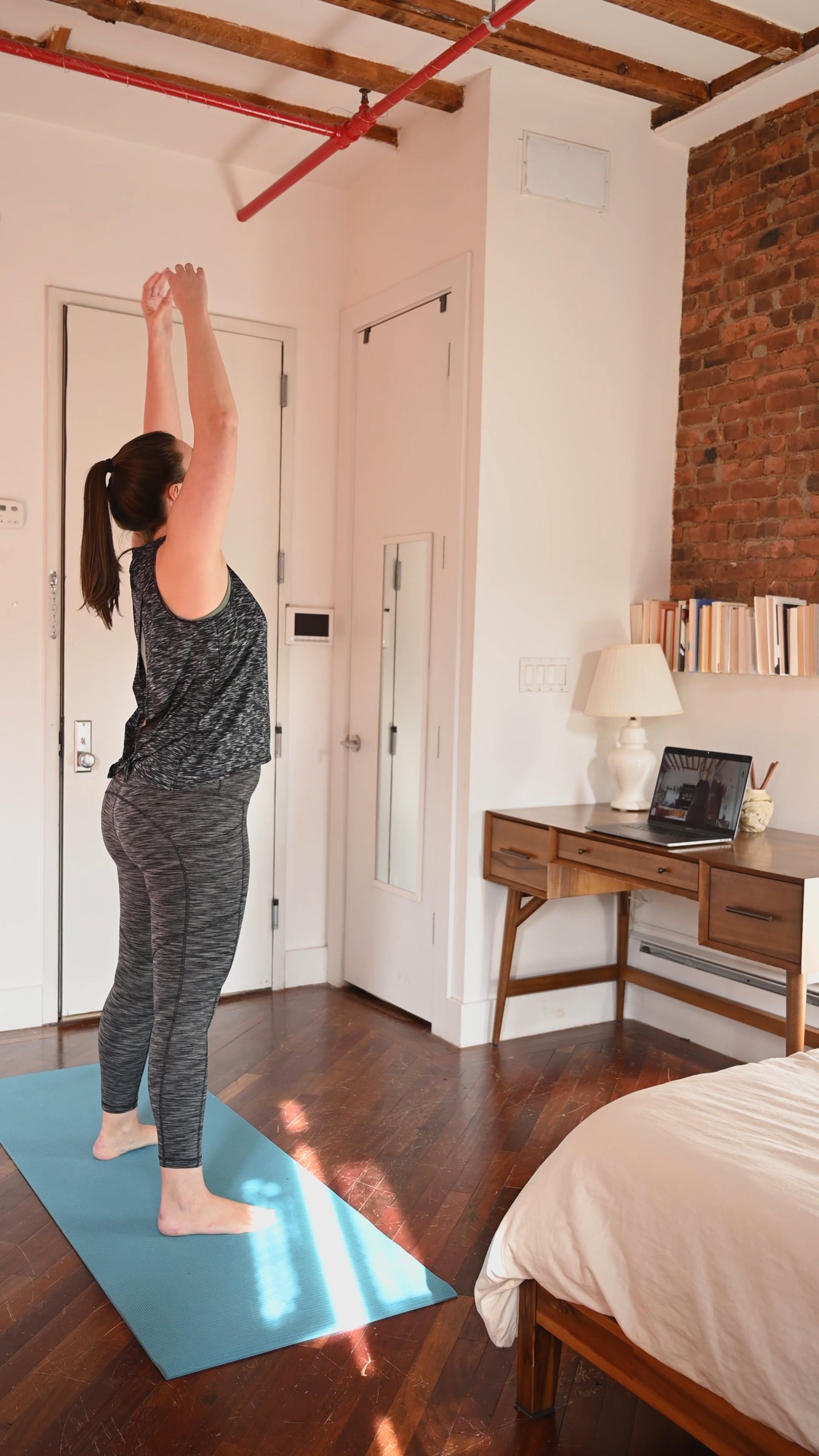 woman-doing-online-yoga-class-free-stock-video