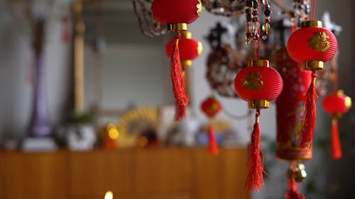 Chinese New Year Decorations On Display