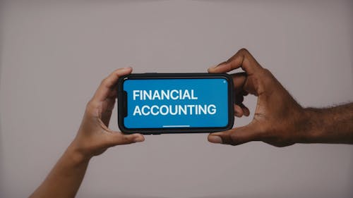 Financial Accounting Typed in Mobile Phone