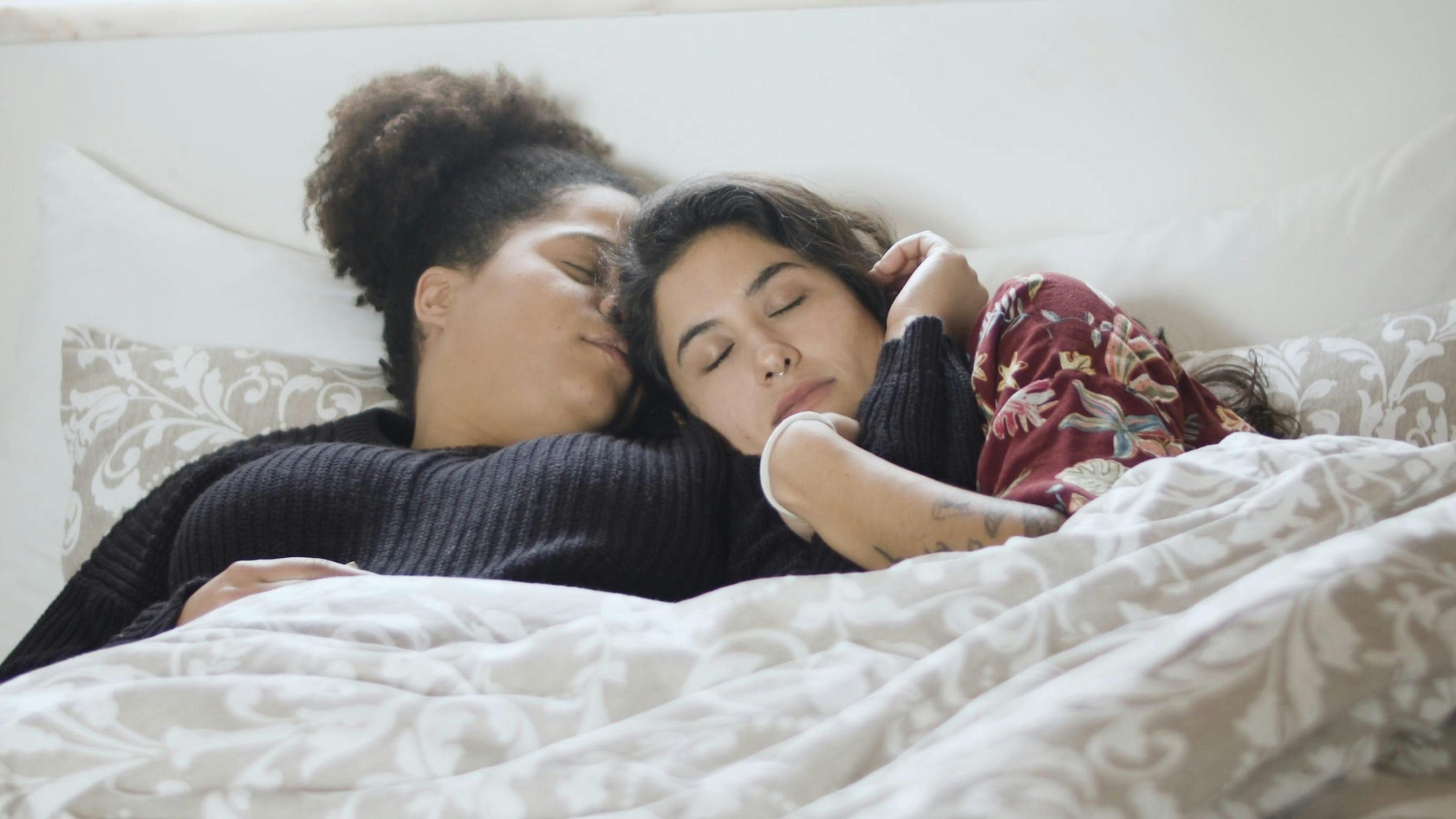 Two Women Sleeping on Bed Together Free Stock Video Footage, Royalty-Free  4K & HD Video Clip