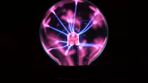 Close-up Footage of a Plasma Ball