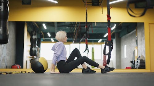 A Woman Doing Stretch Exercise