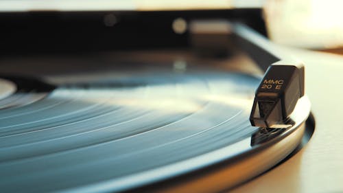 Close Up View Of A Turntable With Vinyl Record Playing Free Stock Video Close Up View Of A Turntable With Vinyl Record Playing Free Stock Video