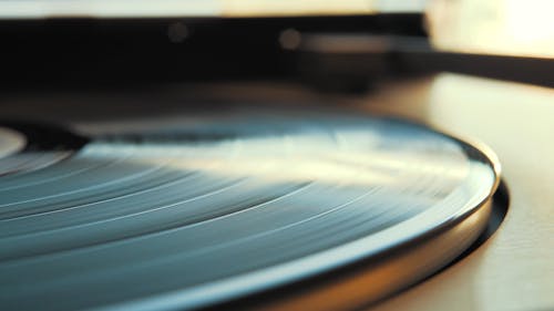 Close-Up View of a Record Player