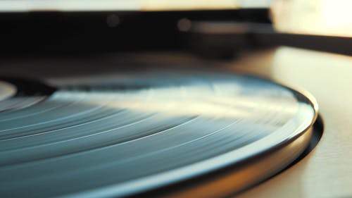 Close Up View Of A Turntable With Vinyl Record Playing Free Stock Video Close Up View Of A Turntable With Vinyl Record Playing Free Stock Video