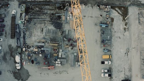 Aerial Footage of a Construction Site