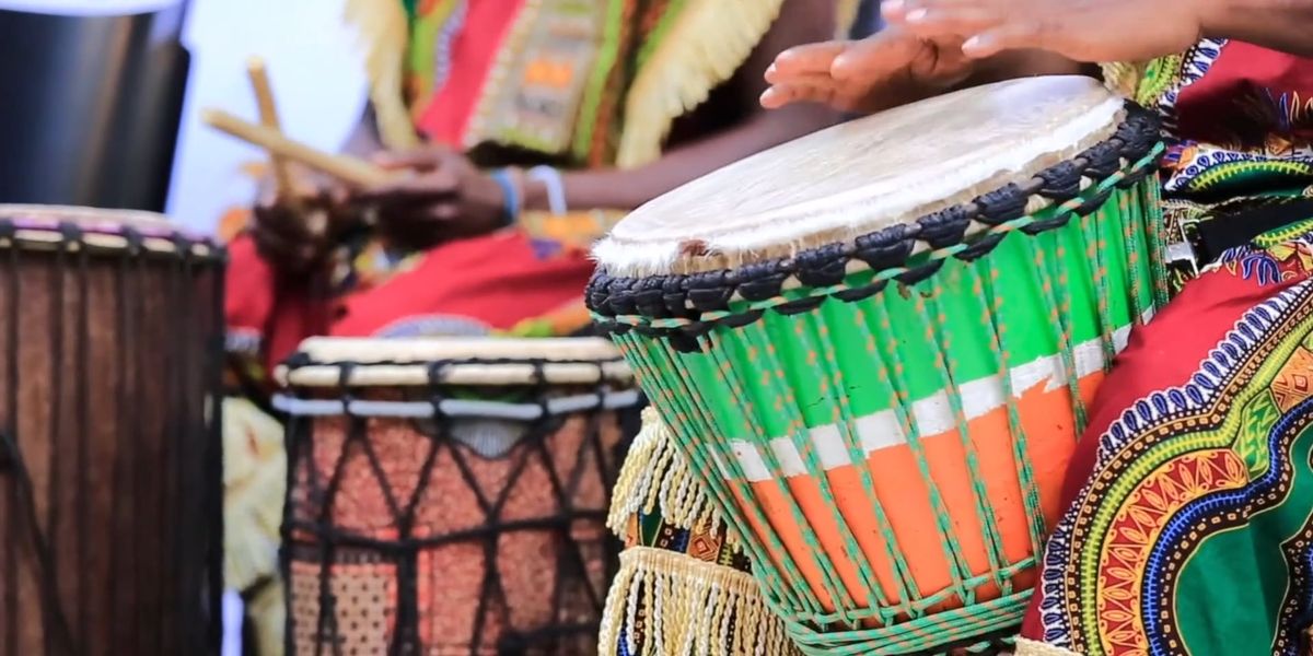 African Dance Using Modern Instruments A Group Of Performers Performing Traditional African Music And Dances ...