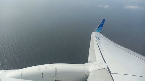 A Footage of an Aircraft Wing while Flying