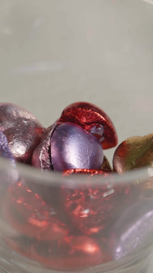 A Cup of Heart Shaped Chocolates