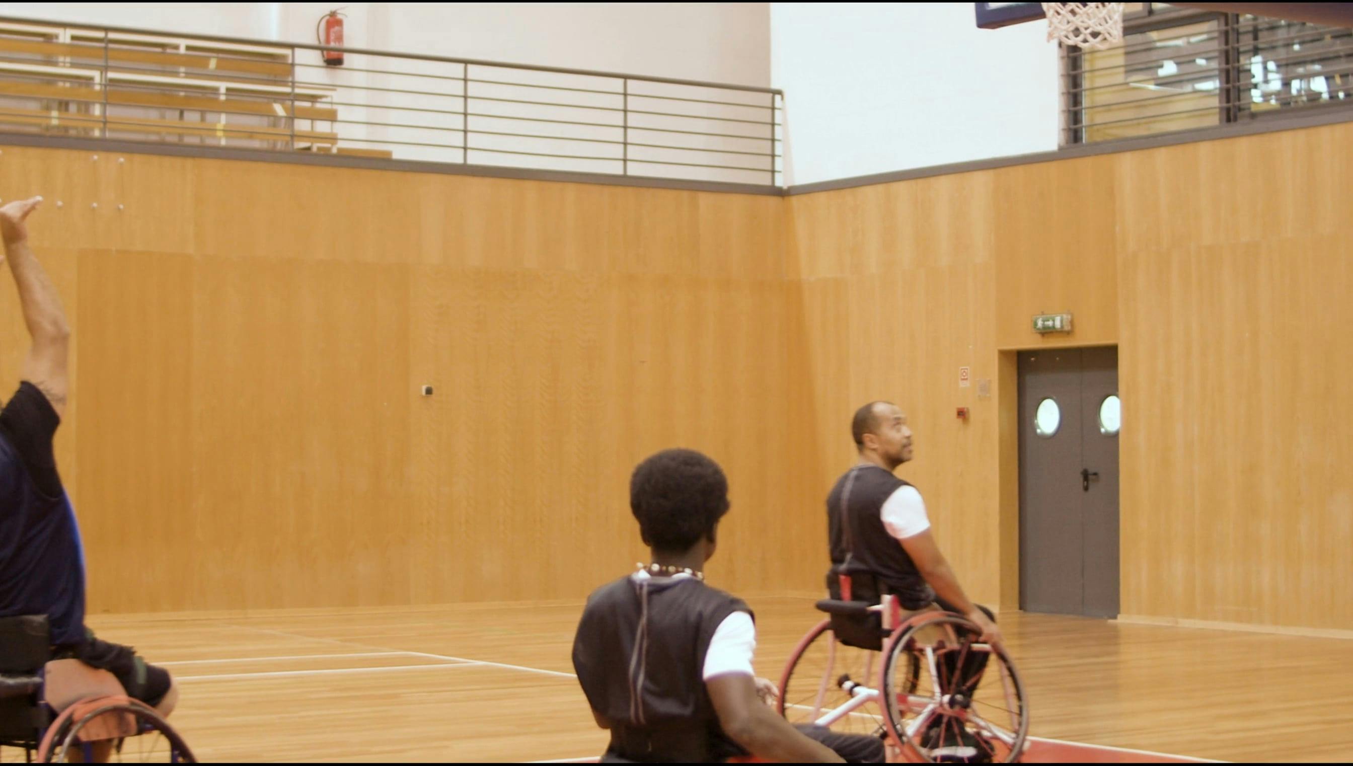 Wheelchair Basketball Players Practicing Shooting Skills · Free Stock Video