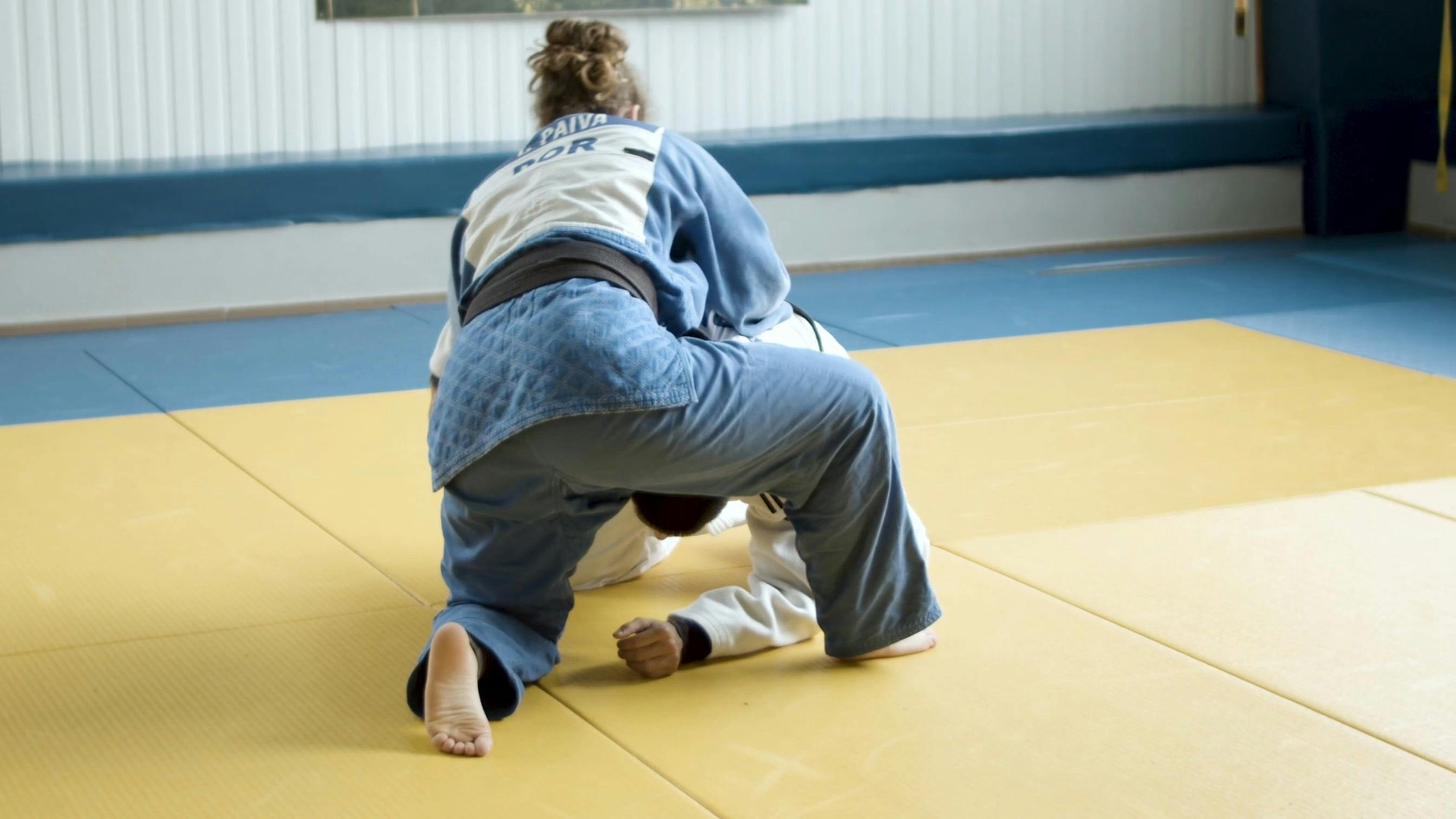 Judo Athletes Greeting Each Other with a Bow before Fighting · Free
