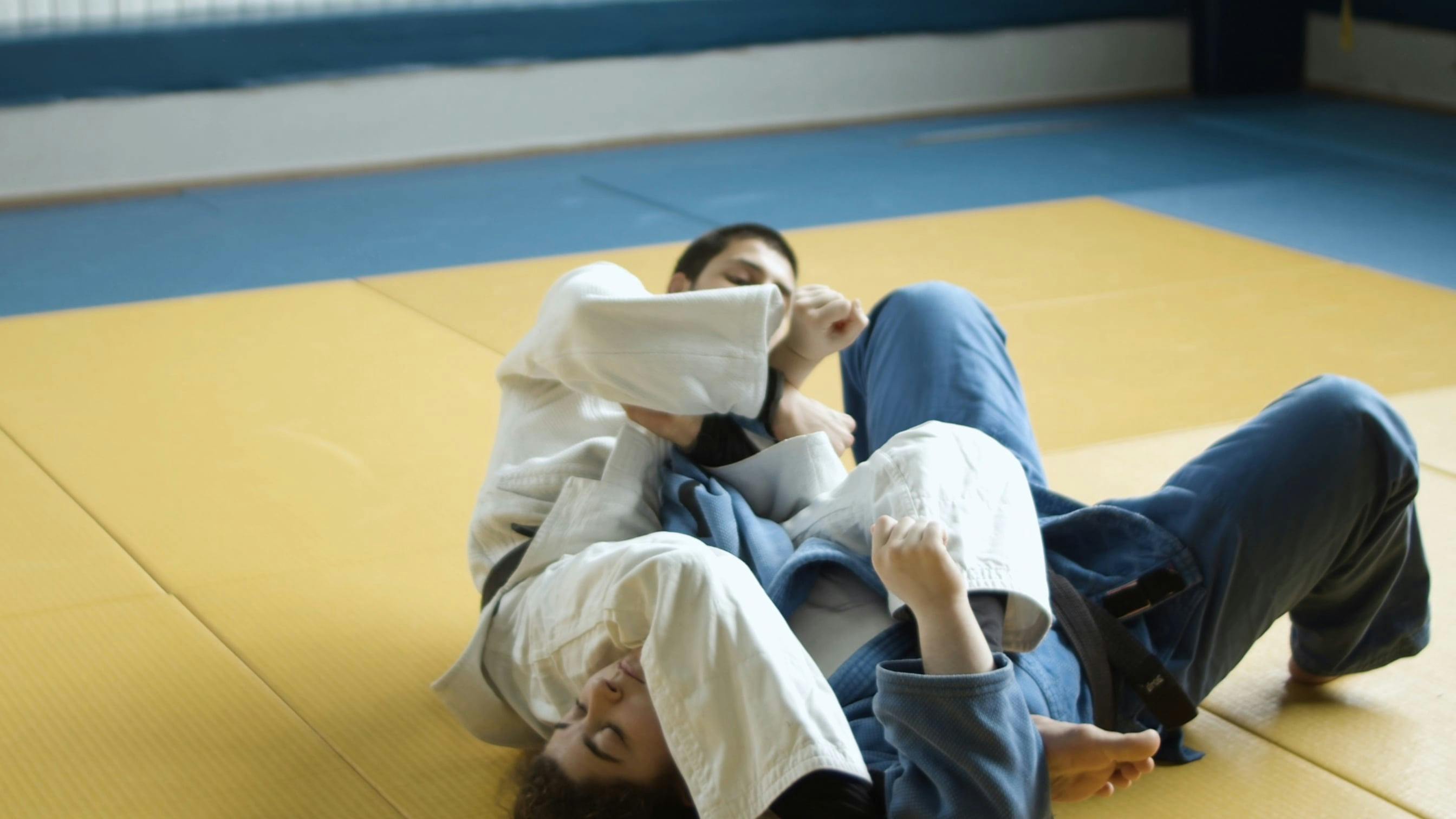 Judo Athletes Greeting Each Other with a Bow before Fighting · Free