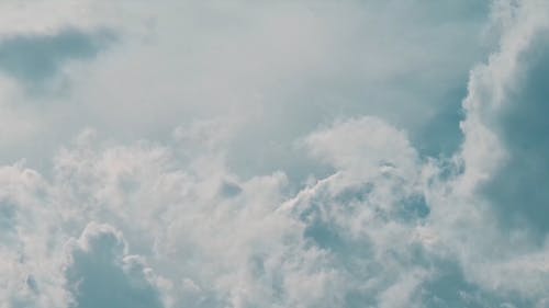 High Angle Shot of Sky with Clouds Moving