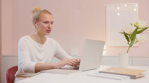 Woman Having an Online Video Call 