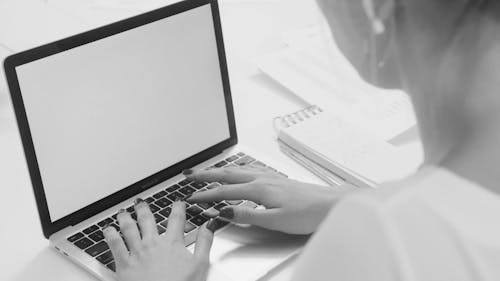 Woman Using a Laptop